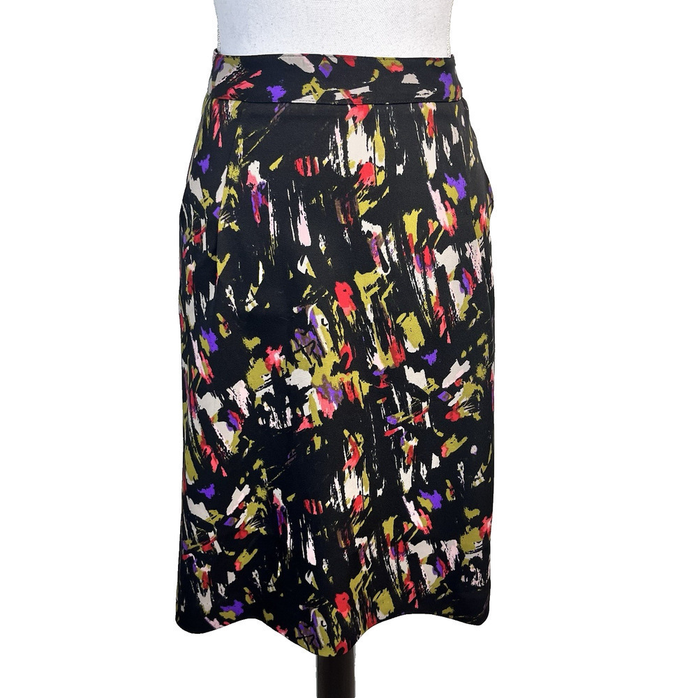 Lane Bryant Skirt Plus size 18 Black Red Purple Green Knee A Line Church Career